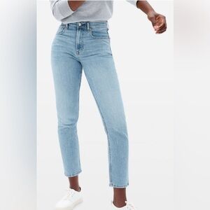 Everlane High Rise Ankle Jeans Med Light Wash Size 27